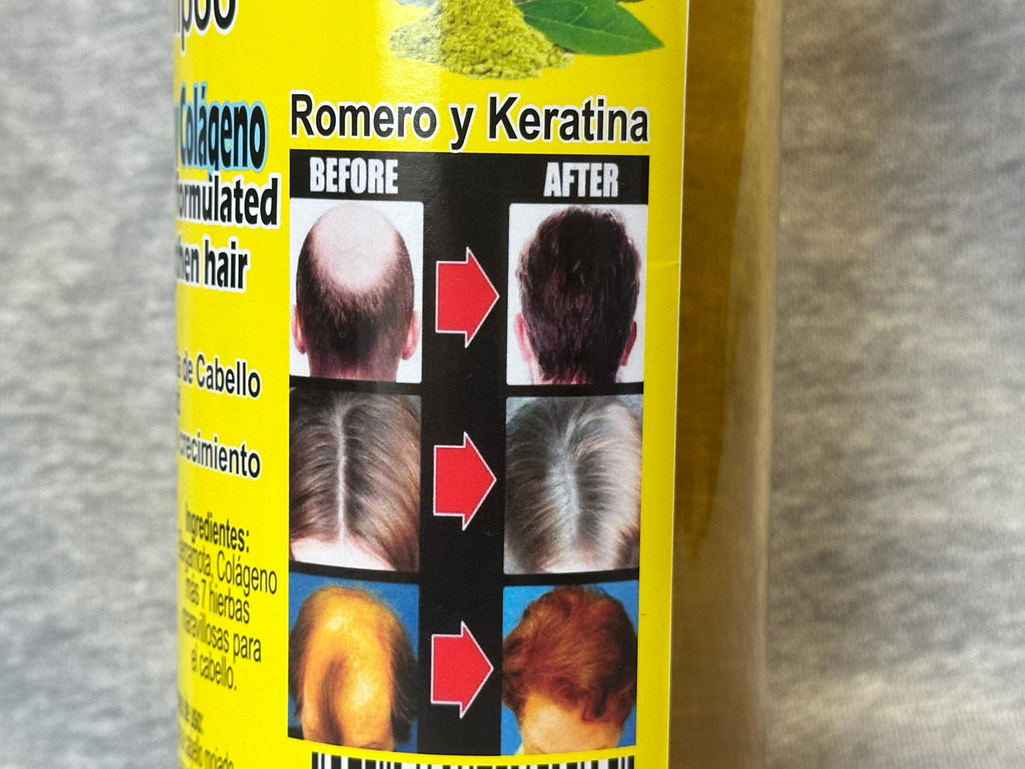 Shampoo de crecimiento de cabello con bergamota & colágeno