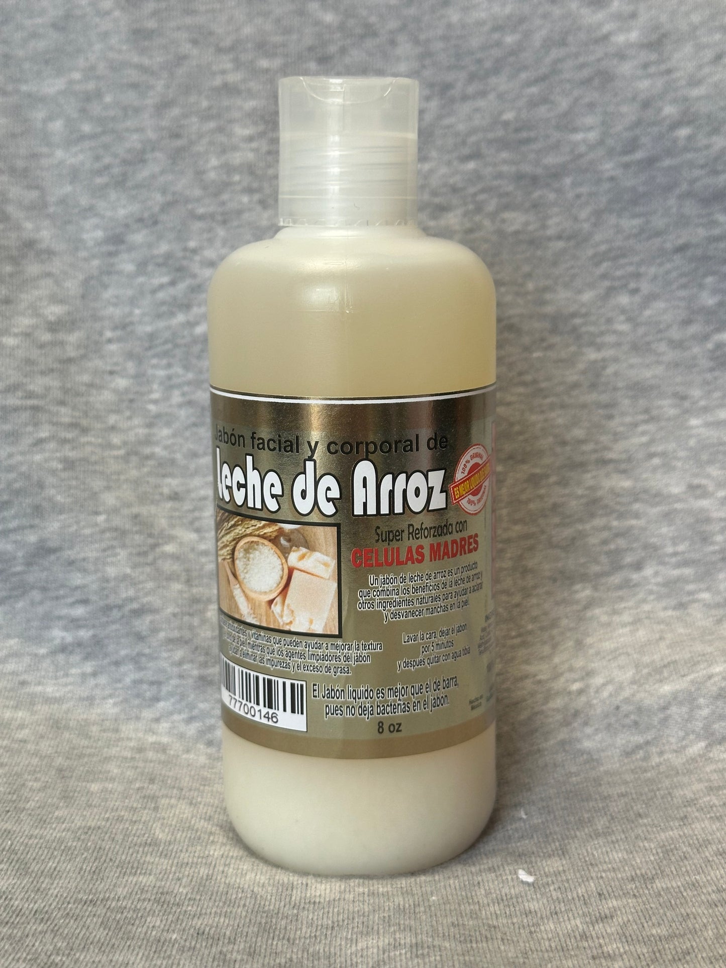 Jabón facial, leche de arroz