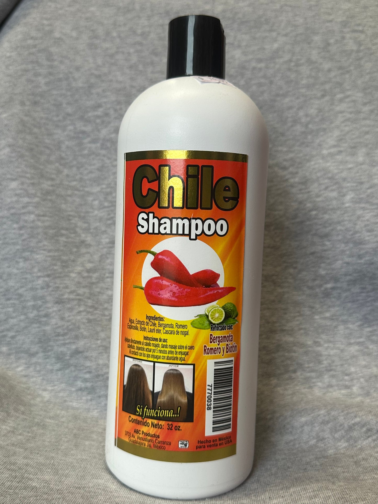 Shampoo de chile para el cabello