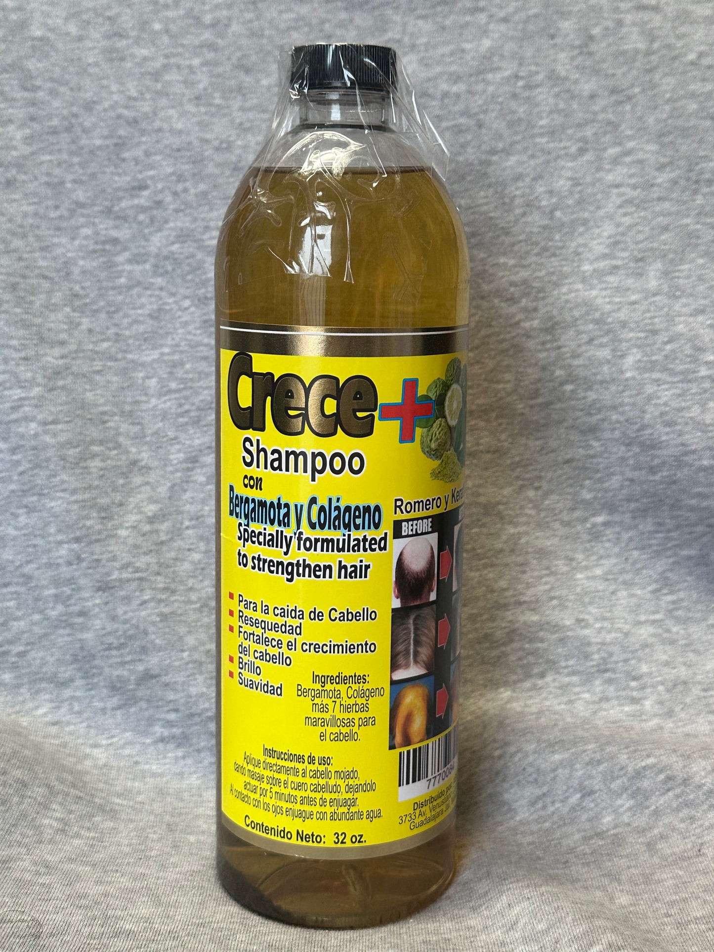 Shampoo de crecimiento de cabello con bergamota & colágeno